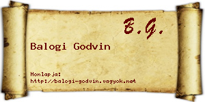 Balogi Godvin névjegykártya